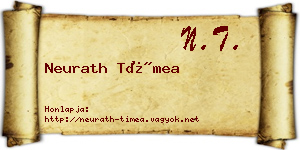 Neurath Tímea névjegykártya